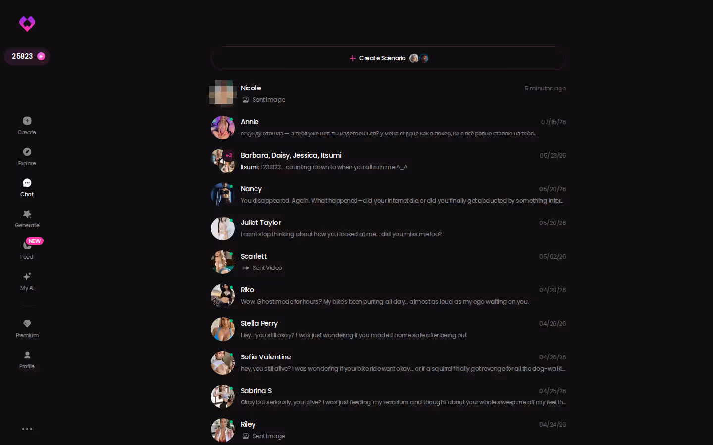 La casella chat — tutte le relazioni in un elenco. — serie tv erotiche